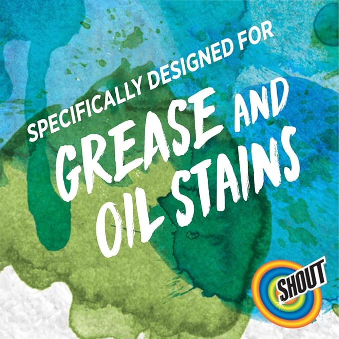 Shout Advanced Stain Remover, Foaming | Grease and Oil | 18 oz | Pack of 2