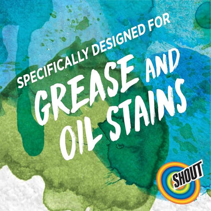 Shout Advanced Stain Remover, Foaming | Grease and Oil | 18 oz | Pack of 2