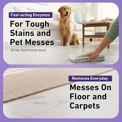 Creative Scents Multipurpose Enzyme Cleaner & Odor Remover | Deodorizer for Floor, Carpet, Drain, Pipes | Pet Urine Odor Eliminator | Cleaner for Cat Urine & Dog Poop | Half Gallon - Calming Lavender