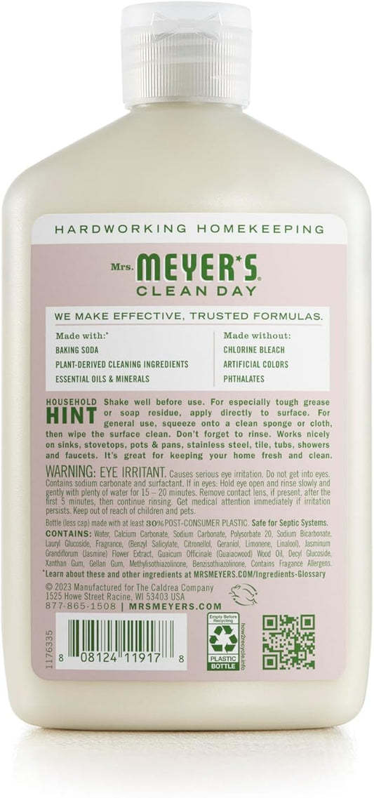 MRS. MEYER'S CLEAN DAY Baking Soda Cream Cleaner, Cuts Grease, Scratch-Free Polish, Plant-Derived Cleaning Ingredients, Apple Blossom, 16 Fl Oz, Pack of 2