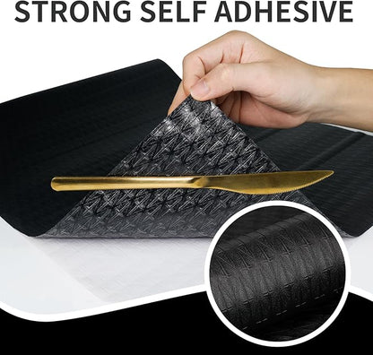 3D Peel and Stick Wallpaper, 15.7" X 394" Black Diamond Pattern Textured Removable Contact Paper for Walls Waterproof DIY Accent Wall Decor Self Adhesive