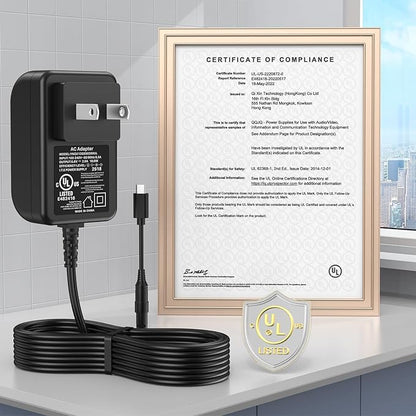 5V USB C Electric Spin Scrubber Charger Replacement Fit for YKYI, for Bomves Cordless Cleaning Brush, Power Cord AC Adapter for Keimi, for Leebein, for Highyes, for TUYU Power Shower Cleaner Scrubber