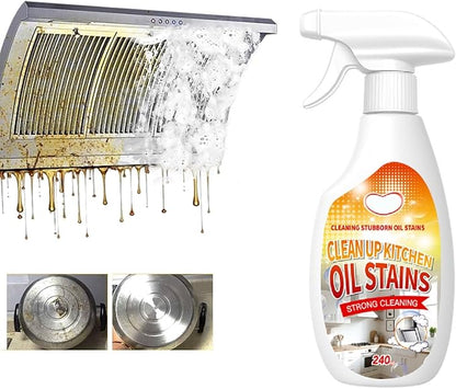 New Upgrade Kitchen Cleaner, Clean Up Kitchen Oil Stains Spray, Heavy Duty Kitchen Degreaser & Cleaner for Multi-Surface Cookware & Countertop, Clean Up Kitchens Oil Stains(240ml/8.45oz)
