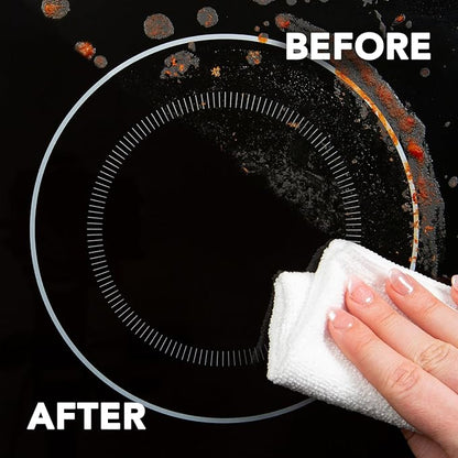 Weiman Daily Cooktop Cleaner with Microfiber Cloth Included for Glass Ceramic and Induction Cook Tops, 22oz