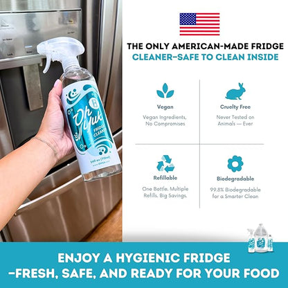 Oh Yuk Fridge Cleaner – 16 oz Concentrate Refill | Makes 4 Spray Bottles | Cleans Inside Refrigerator for Spotless, Food-Contact Safe Surfaces | Lifts Sticky Messes & Dried-On Food