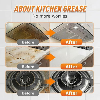 Kitchen Heavy Oil Cleaner Spray 8Oz, All Purpose Foaming Degreaser, Grease Remover for Stove, Oven, Range Hood, Counters & Multi-Surface Household Cleaning (3 set)