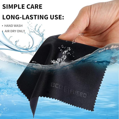Eco-Fused Microfiber Cleaning Cloths - 40 Pack - (6 x 7 inches) for Cleaning Glasses, Spectacles, Camera Lenses, Tablets, Phones, Smartphones, Laptops, LCD Screens and Other Delicate Surfaces