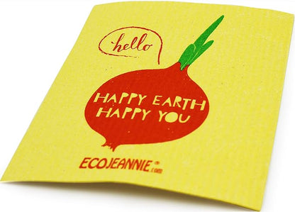 (5 Pack) Eco-Friendly German Cleaning Cloth 100% Biodegradable Cellulose Sponge Cloths, Kitchen Cloths, GMO-Free, Reusable - Made in Germany Packaged in P.R.C.
