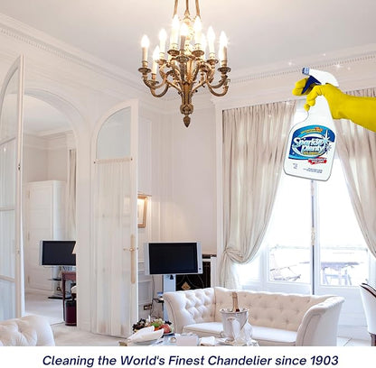 Bundle of Sparkle Plenty Chandelier Cleaner Drip Dry Spray No Wipe & Silk Plant Cleaner Spray No Wipe - Dust Cleaning Supplies for Fake Plant, Artificial Flower, Shower Glass or Window Screen (32 oz)