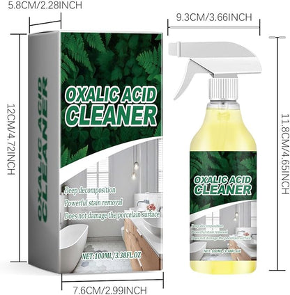 Oxalic Acid Cleaner Spray, Powerful Stain Removal for Toilet Bathroom, and Kitchen Floor Countertop, Multi-purpose(3.38 fl oz) (1)