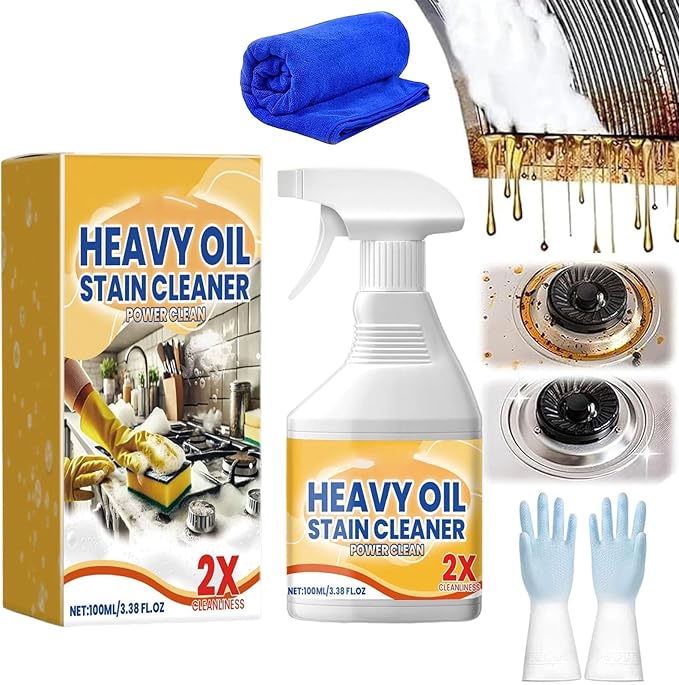 Kitchen Cabinet Cleaners and Polishers, All-Purpose Kitchen Heavy Oil Cleaning Agent, Grease Remover, Multipurpose Kitchens Cleaner Spray for Countertops,stovetop, Ovens and Appliances (1Pc)
