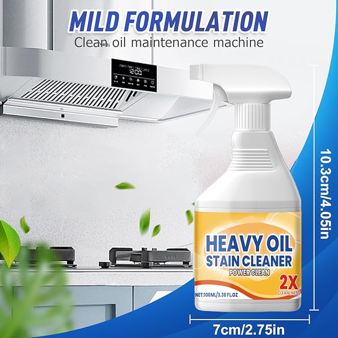 Kitchen Spray Cleaner and Degreaser,All Purpose Cleaner,Grease Remover, Oil-Dissolving Care and Cleaning Agent for Stove,Oven,Dishwasher,Appliances,3.38 Oz (1pcs)