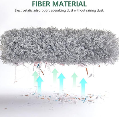 SetSail Dusters for Cleaning, 100-inch Extra-Long Cobweb Duster with Extension Pole, Bendable Microfiber Head & Cobweb Brush Washable Ceiling Fan Cleaner Duster Kit for High Ceilings, Corner
