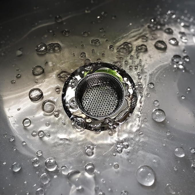 Kitchen Sink Drain Strainer Sink Stainless Steel Protectors for Kitchen Sink Stopper Dishwasher Safe Catcher Basket Cover Filter Trap Screen Large Wide Rim 11.5cm/4.5" Diameter (2.75in)