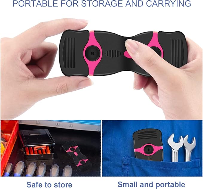DEKEones Razor Blade Scraper, 2 Pack Double Edged Razor blade Scraper Tool with 30 Pcs Razor Blades, Glass Scraper for Windows, Decals, Tint, Stickers, Labels, Caulk, Adhesive（Pink）