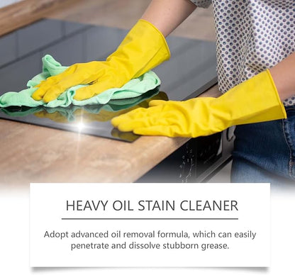 Kitchen Cabinet Cleaners and Polishers, 3.38 Oz All in One Cabinet Cleaner, Heavy Oil Cleaner Stain, For Stove,Oven,Dishwasher, Tiles (2Pcs)
