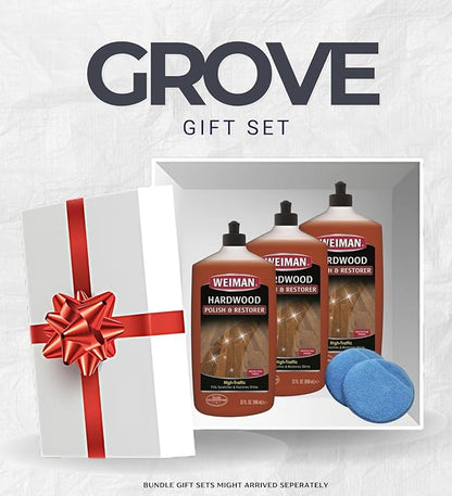 3x Weiman High Traffic High Gloss Hardwood Floor Polish & Restorer Liquid 32 oz Bundle with Microfiber Applicator Pads – Wood Floor Cleaner and Polish for Scratch Repair and Shine – Gift Set (4 Items)