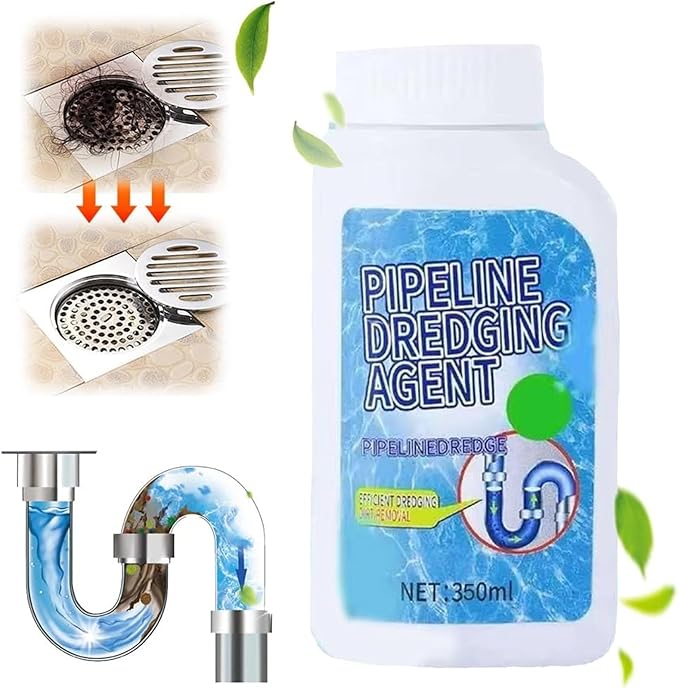 Strong Drain Cleaner Pipeline Dredging Agent, Fast Acting Drain Clog Remover for Kitchen and Bathroom Pipes, Sink Drai n Cleaner Grease Dissolver Pipe Cleaning Solution for Home Sinks Tubs (#B)