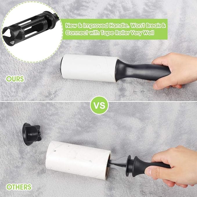 Lint Roller Pet Hair Remover Fur Tape Roller Sticky Hair Remover for Clothes Dog Hair - 8 Pack