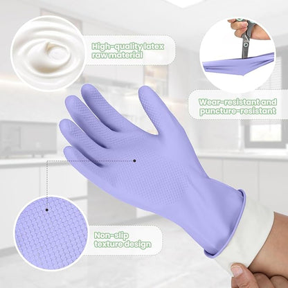 Cleaning Gloves for Dishwashing, 4/5 Pairs Reusable Kitchen Gloves for Wash, Household Cleaning Glove for Dishes Pet