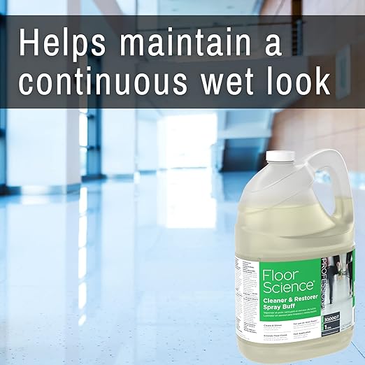 Diversey Floor Science CBD540458 Professional Cleaner and Restorer Spray Buff, Cleans & Shines with Citrus Scent, Ready-to-Use, 1-Gallon (Pack of 4)