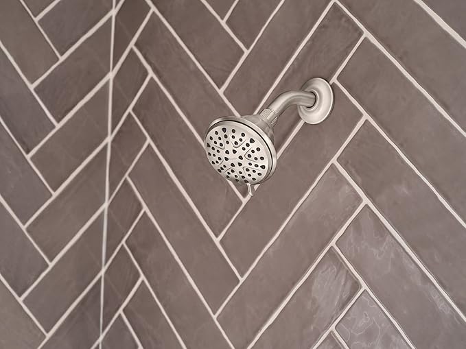 Moen 218W0SRN Attune 8-Function Wall Mount Fixed Showerhead, Spot Resist Brushed Nickel (Pack of 3)