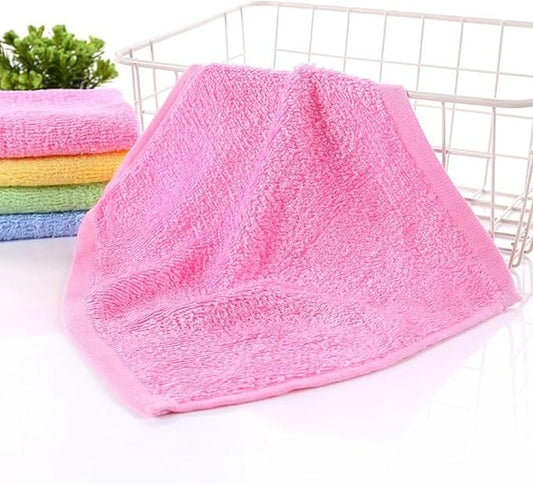 Bamboo Microfiber Cleaning Cloth,8 or 10Pcs Reusable Kitchen Wash Cloths,Wood Towels for Kitchen Window Glass Car (Pink,10inch, 8pcs)
