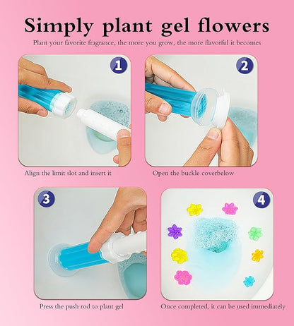 Toilet Gel, 84Count 7 Kinds Of Scent Toilet Cleaner Bowl Gel Stamp Kit Air Freshener