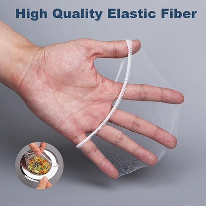 250 PCS Kitchen Disposable Mesh Sink Strainer Bag Fits Sink Strainer Elastic Anti-Clogging Sink Drain Strainer Collecting Kitchen Food Waste Garbage