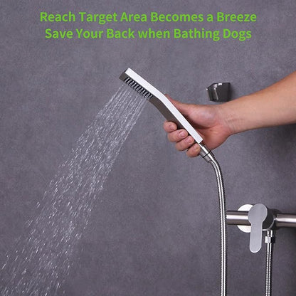 Angle Simple Brushed Nickel Shower Hose 59", Stainless Steel Replacement Flexible Hand Held Shower Sprayer Hose, 1/2" IPS