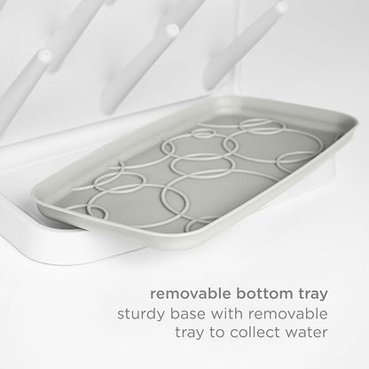 Ubbi Vertical Baby Bottle Drying Rack, Space Saving Countertop Drying Rack Baby Organizer, Oat
