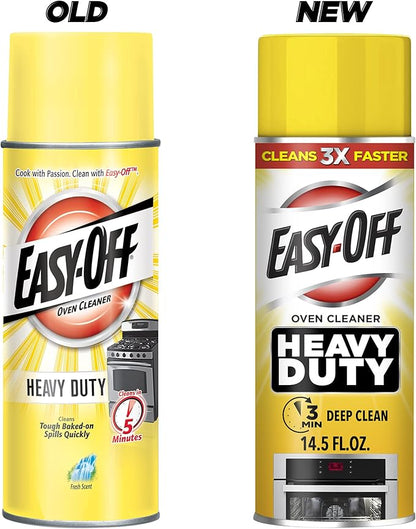 Easy Off Heavy Duty Oven Cleaner Foam, Removes Grease & Burned-On Food, For Ovens, Grill Grates & More 14.5oz (2-count)