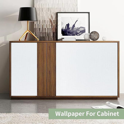 Peel and Stick Wallpaper 15.7" X 118" White Crocodile Wallpaper Easy Peel Off Removable Contact Paper Renter Friendly for Cabinet Bedroom
