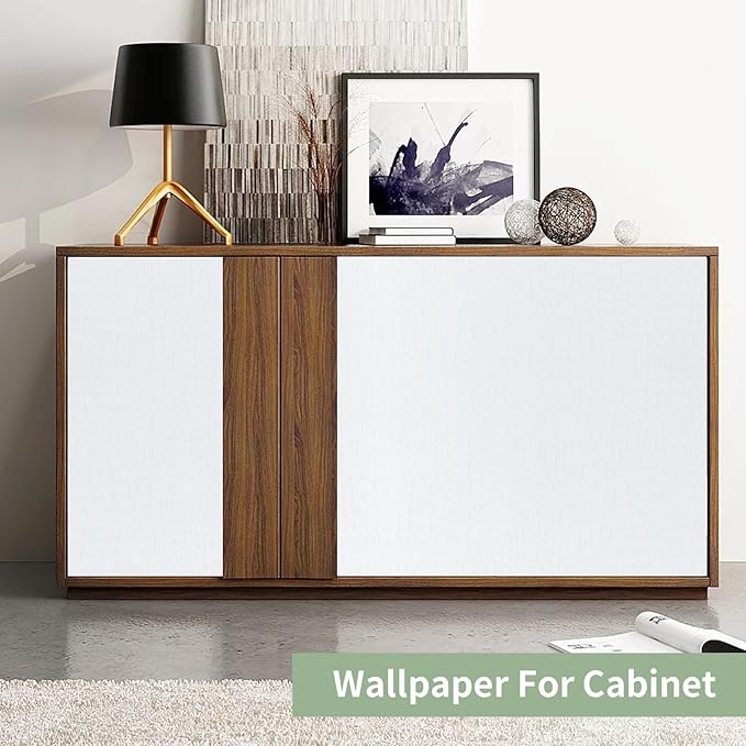 Peel & Stick Wallpaper - 15.7" x 393" White Crocodile Textured Wallpaper, Easy Peel Off, Removable, Renter Friendly