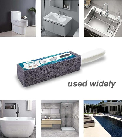 8 Pack Toilet Pumice Stone with Handle, Pumice Stone for Toilet Cleaning, Toilet Stone for Household Cleaning, with 8 Pack Label Manuals