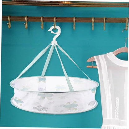 Clothes Drying Hanger Basket Laundry Hanging Basket Sturdy Mesh Laundry Organizer Family Tool