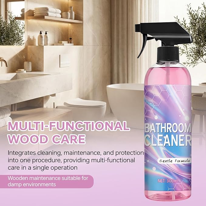 Bathroom Cleaner, Powerful Pink Bathroom Cleaner Spray, Bathrooms Descaler Foam Cleaners for Sink Tub Floor Tile (10 Fl Oz)
