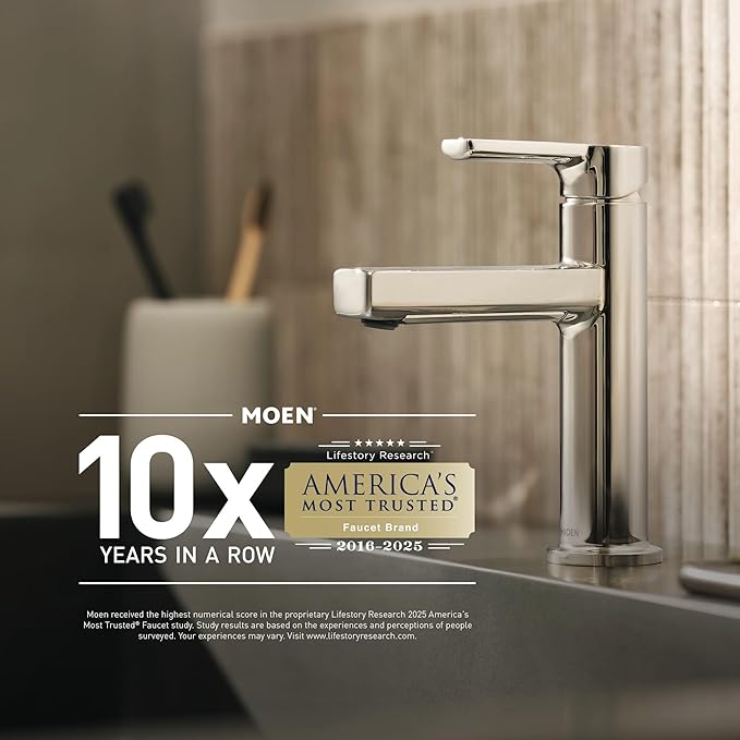 Moen Attune 8-Function Wall Mount Fixed Showerhead, Spot Resist Brushed Nickel, 218W0SRN