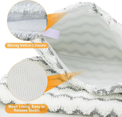 6 Pack Steam Mop Replacement Pads Compatible with Shark Steam Pocket Mop S3501 S3550 S3601 S3801 S3901 SE450 S3601D S3901D, Scrub Microfiber Replacement Pads Refills Reusable