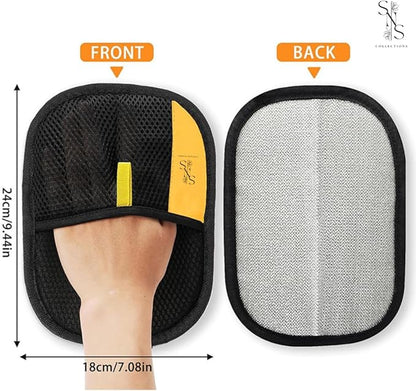 Pet Hair Removal Gloves for Dogs and Cats - Upgraded Reusable Electrostatic Grooming Glove - Easy Pet Hair Remover for Furniture - Clothing Carpet & Car Seats (1)