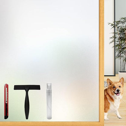 Pure Frosted Glass Window Privacy Film 24 Hour Two Way Privacy, Removable, Static Cling, Ideal for Privacy scenarios Such as Home Office Doors and Windows (35.4 x 78.7 Inch)