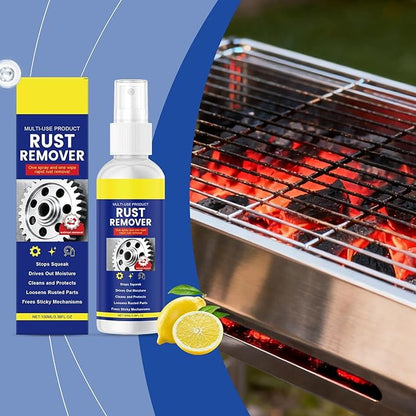 Rust Remover Spray, 100ml Liquid Cleanser, Rust Cleaner for Metal, Stain, Paint, Toilet, Shower, Sink, Bathtub, Tile, Bathroom, Automotive, Car, Wheel, Brake, Hub, Steel, Iron, Aluminum, Chrome
