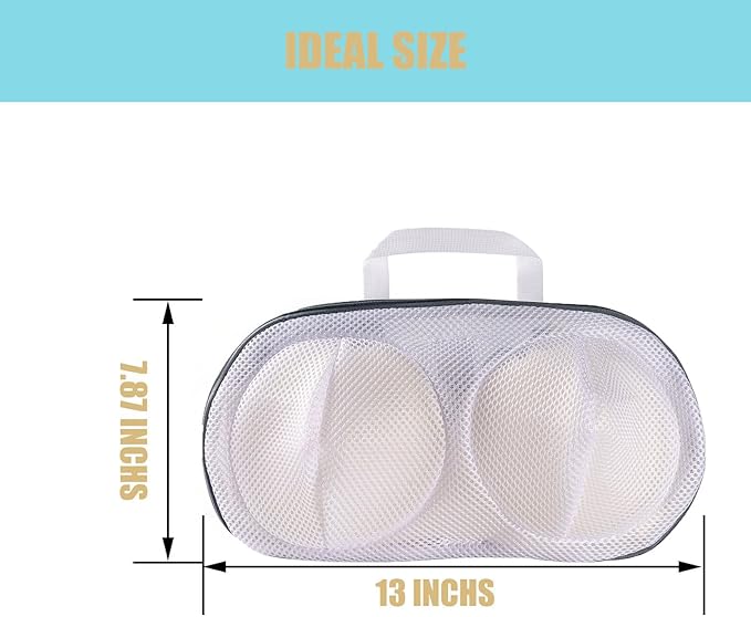 2Pcs Bra Mesh Laundry Bags for Delicates with Premium Zipper Bra Washing Bag for Laundry，Lingerie Bags for Washing Delicates underwear,integrated washing and care