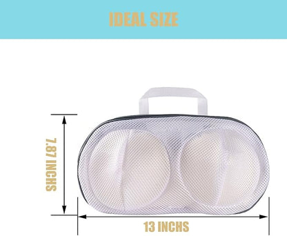 2Pcs Bra Mesh Laundry Bags for Delicates with Premium Zipper Bra Washing Bag for Laundry，Lingerie Bags for Washing Delicates underwear,integrated washing and care