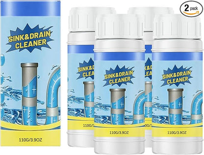 2PCS Sink and Drain Cleaner Powder for Kitchen and Bathroom Sinks Shower Tub - Drain Clog Remover Unclogging Cleaner for Daily Cleaning (2)