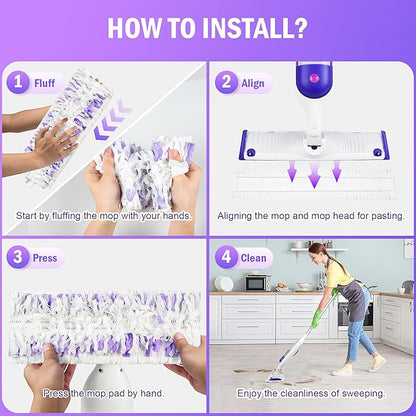 25 Pack Disposable Mop Pads for PowerMop™ Multi-Surface Floor Mop, Mopping Pad Refills for Floor Cleaning