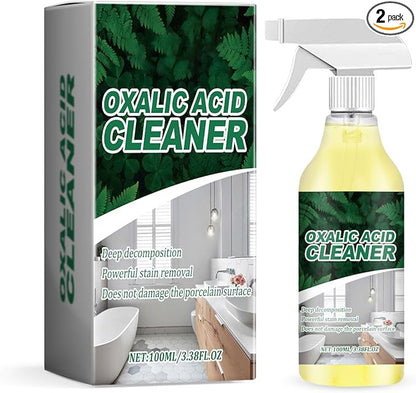 Oxalic Acid Cleaner Spray, Powerful Stain Removal for Toilet Bathroom, and Kitchen Floor Countertop, Multi-purpose(3.38 fl oz) (2)