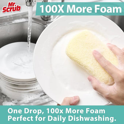Sponges Kitchen Scrub Dish Sponge Scouring Pad, 24 Pack Cleaning Brush Scrubber Supplies for Soap, Dishwashing Dinnerware Sets Pan Pot Glass Dishwasher Sink Bathroom Towels Cloth Rags Holder