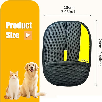 Electrostatic Pet Hair Removal Gloves: Quick Wiping - Reusable & Washable for Sofa Clothing Pet Beds Effortless Cats & Dogs Hair Remover for Busy Pet Owners (3pcs-Black)