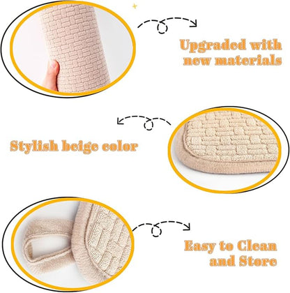 2 Pack XXL Large Microfiber Dish Drying Mat,24*17 inch Absorbent Dish Drainer Kitchen Counter,Dish Drying Pad for Countertops,Sinks,Draining Racks(Beige)